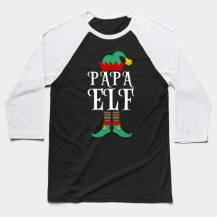 Papa elf family matching Christmas Baseball T-Shirt